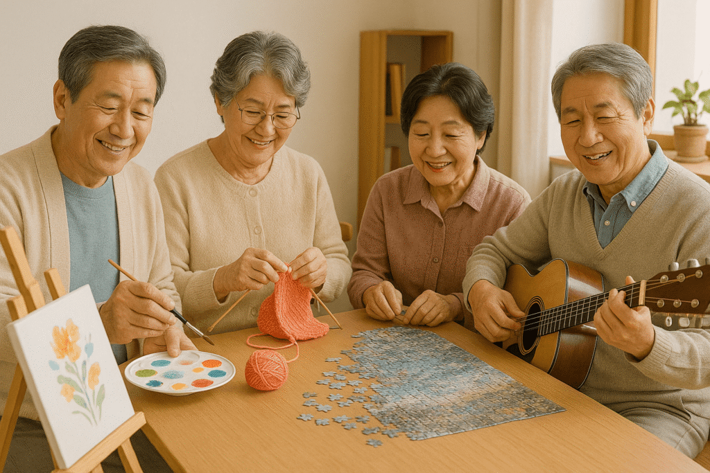 노인들이 함께하는 즐거운 시간