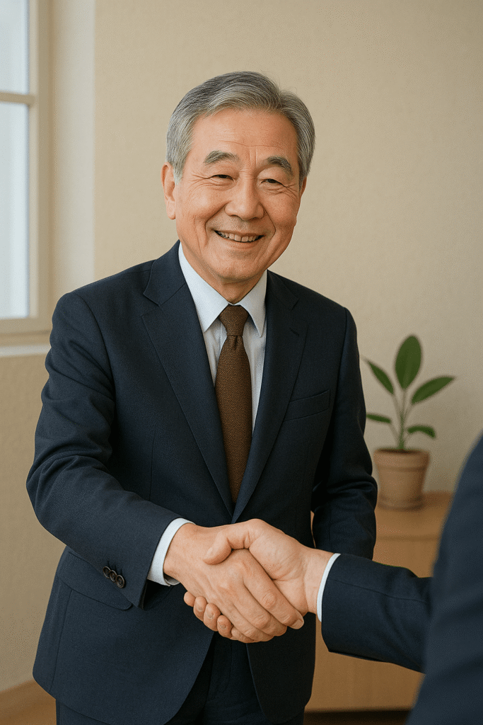 시니어 재취업을 위해 면접보는 모습